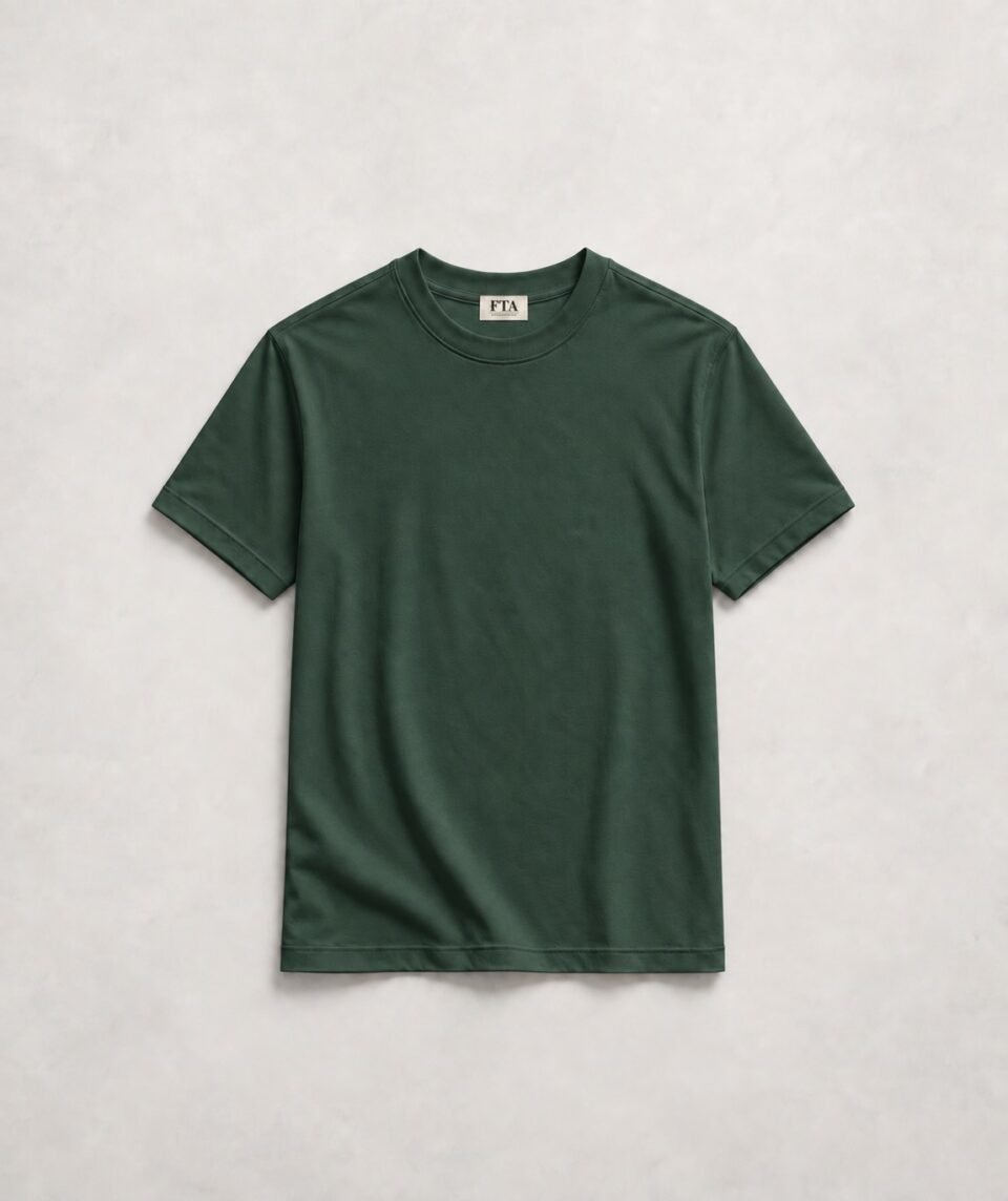Camiseta Slim Fit Premium 280 gr - Verde bosque