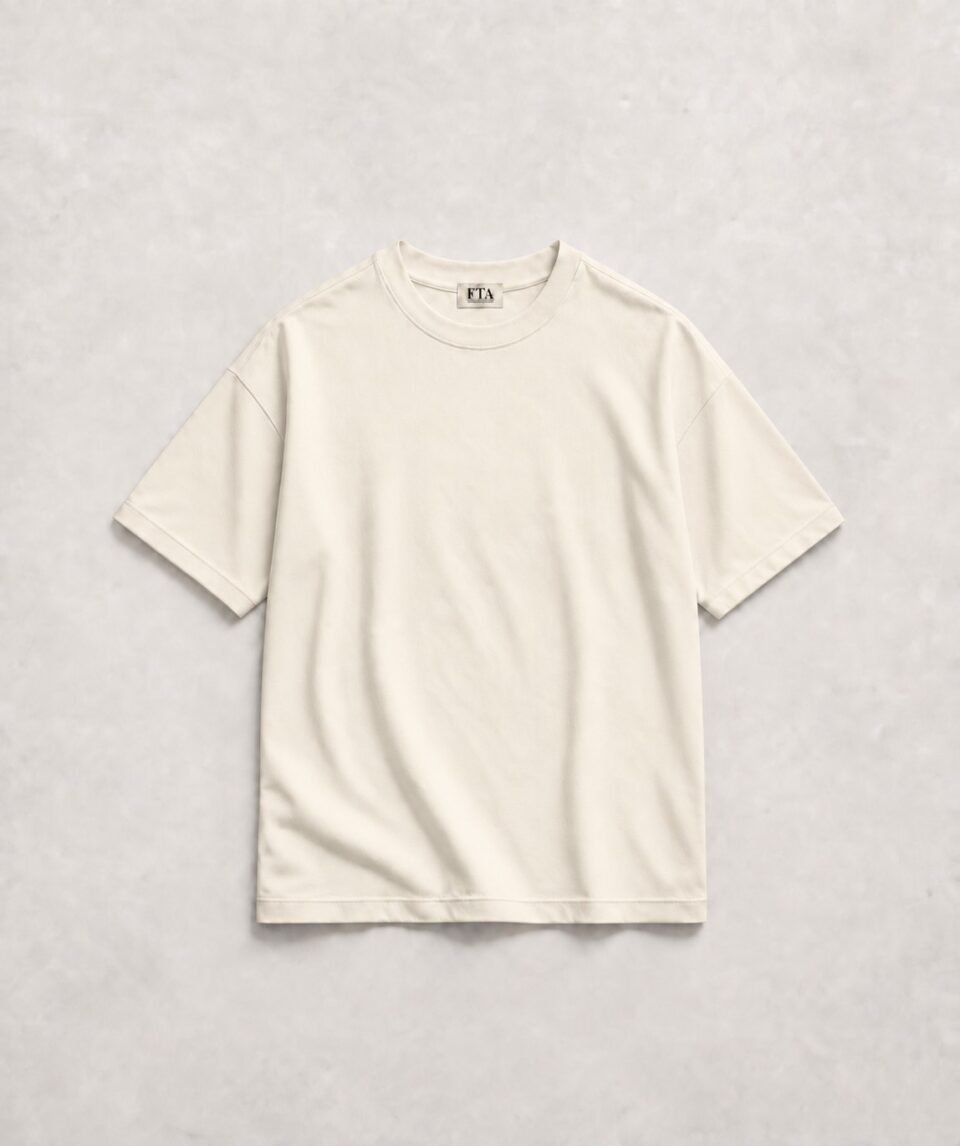 Camiseta Relaxed Fit Premium 280 gr - Marfil